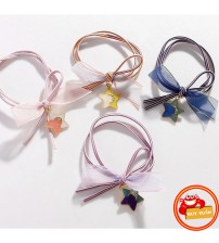Dây cột tóc thời trang nơ đính ngôi sao